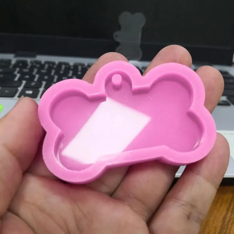 

5Pcs Silicone Bone Shape Pendant Resin Mold DIY Dog Tag Dog Bone Shaped Keychain Resin Casting Mold Resin Craft Tools
