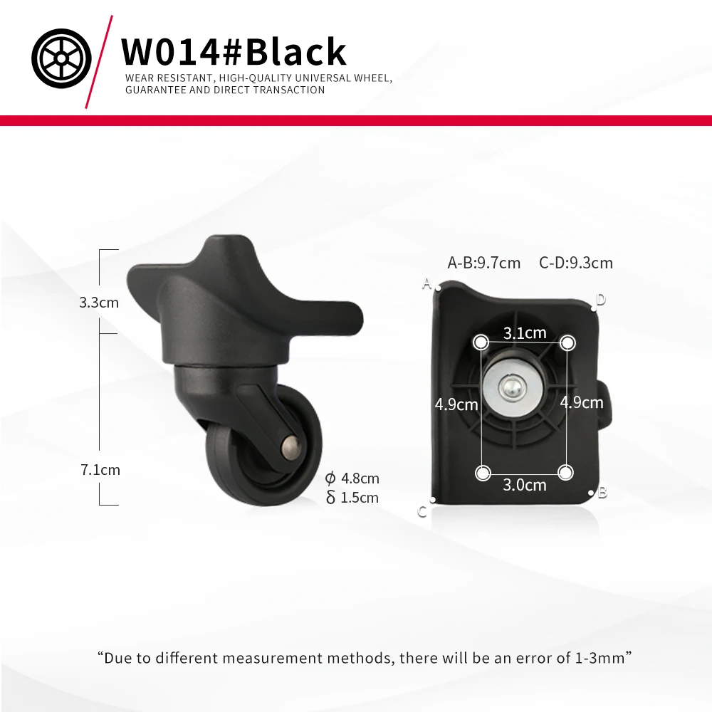 DILONG diplamot Luggage universal wheel accessories wheel travel pull box pulley caster wheel silent wheel universal