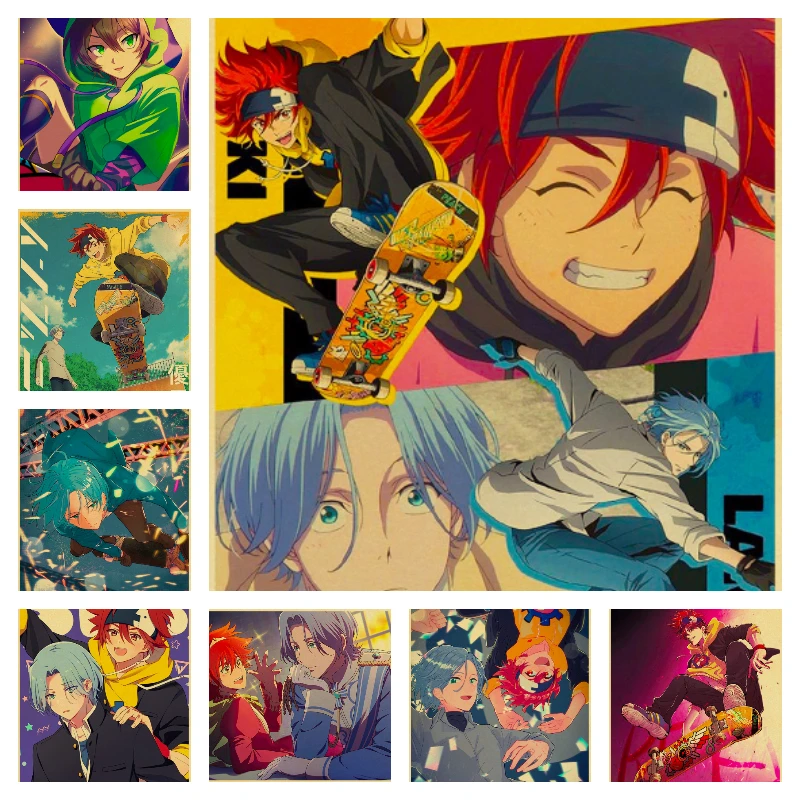 

Canvas Painting Wall Art Teenager Japan Classic Cartoon Infinite Skateboard Poster Mural Poster Bar Cafe for Home Decoration