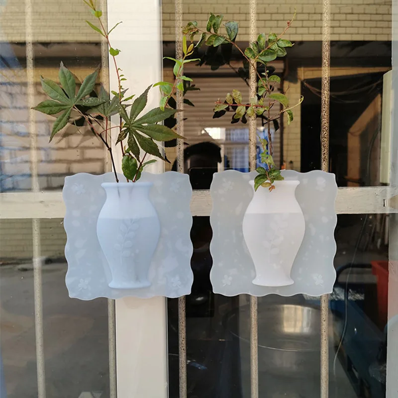 Настенная силиконовая наклейка для вазы настенная бесшовная волшебное стекло