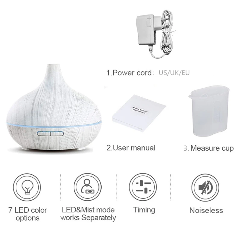 400 мл Ультразвуковой Электрический увлажнитель воздуха Арома масло диффузор