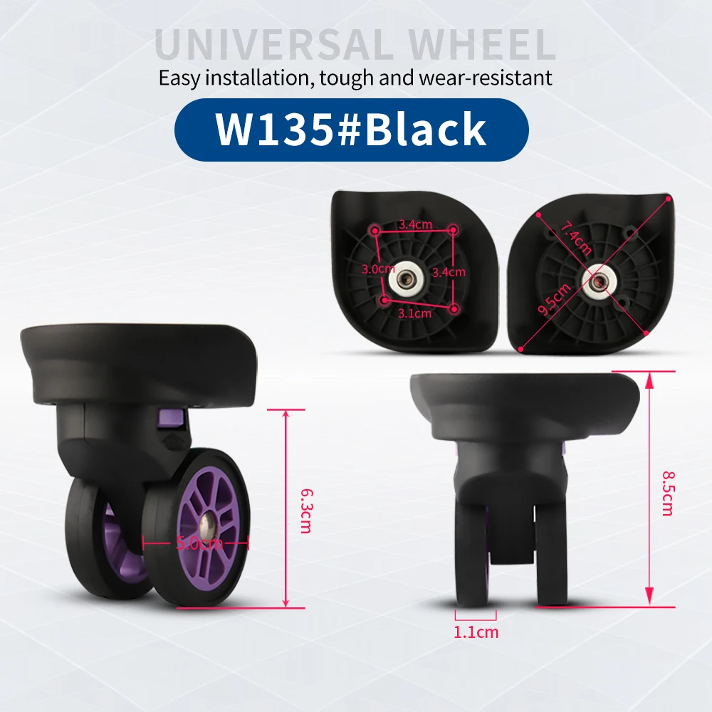 TANGYIPIN W135 Suitcase repair wheel parts replacement accessories wheels trolley case luggage repair non-slip universal wheels