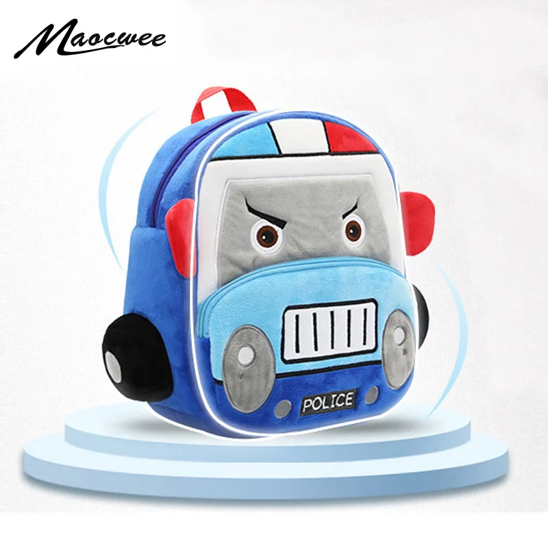 Миниатюрный Детский рюкзак с мультипликационным автомобилем, школьные ранцы для девочек и мальчиков, Симпатичная плюшевая игрушка, подаро...