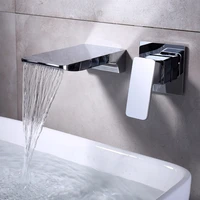 wall mounted brass waterfall basin faucet black%e3%80%81chrome sink tap bathroom concealed hot and cold water mixer taps