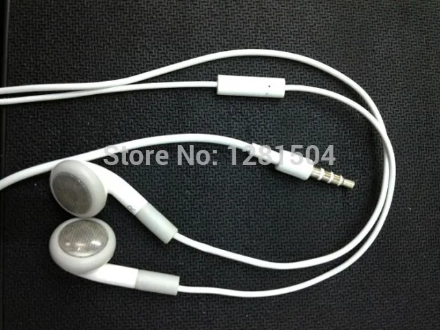 Оптовая продажа 200 шт белые наушники с микрофоном Регулятор громкости для Apple iPhone
