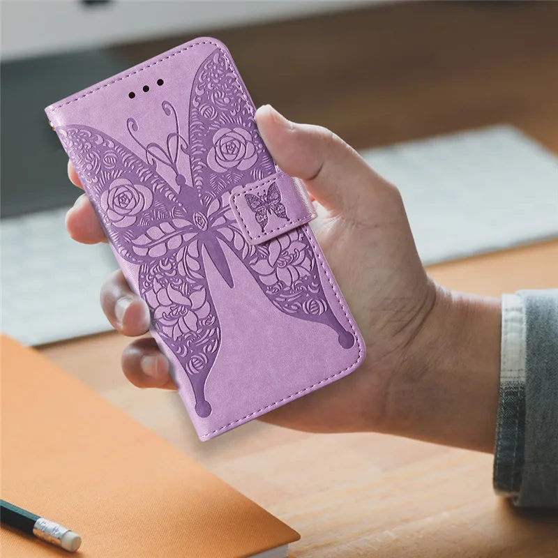 

For Xiaomi Poco X3 A2 lite Note 10 9S 8T Redmi Note 10 9 6 7 8 Pro Max Flip Leather butterfly Cover Redmi 9C 9A 8A 7A 6A case