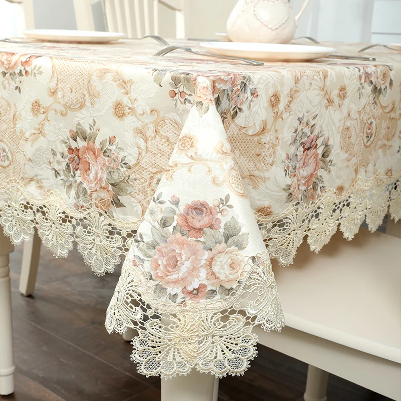 Европейский Стиль кружева Скатерти Водонепроницаемый пасторальный простой