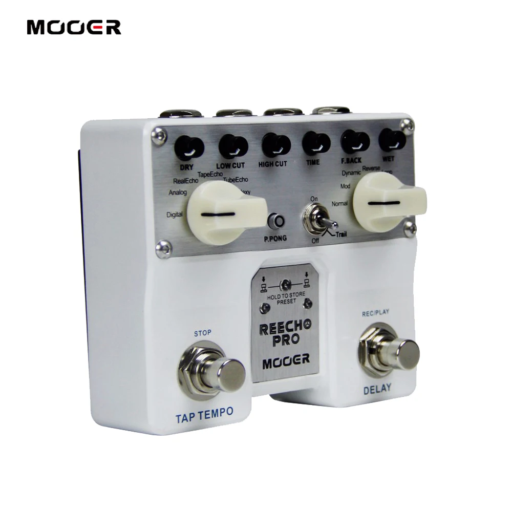 MOOER Reecho Pro цифровые аналоговые гитарные педали с эффектом Delay Twin Footswitch 6 эффекты