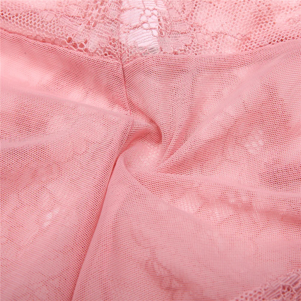 

Flower lace high quality high waist panties thong breathable hollow S-XXL red black pink briefs + thong 2 piece/pack CYHWR