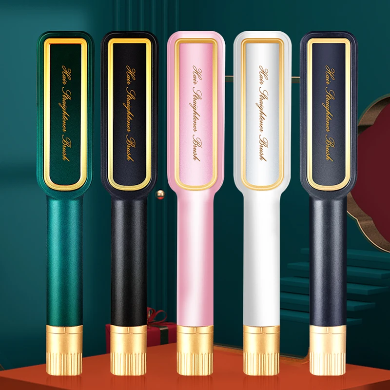 

Multifunctional Hair Straightener Hair Comb Brush Beard Straightener Straightening Comb Hair Curler Quick Hair Styler Hair Brush