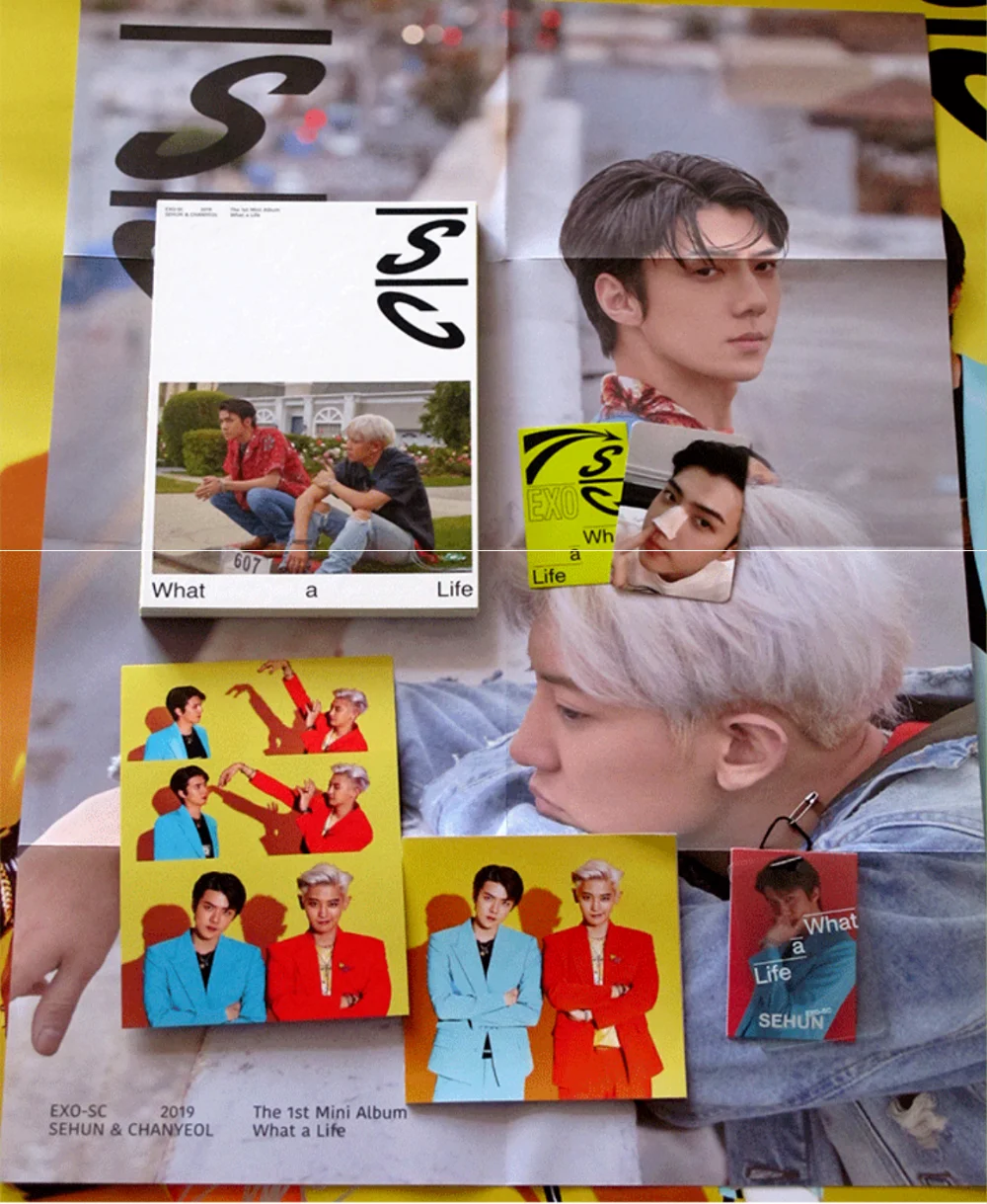 Подписанный EXO SC SeHun Chanyeol autographed What a Life mini 1-й альбом k-pop 79
