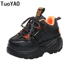 Женские кроссовки на платформе, теплые зимние кроссовки на толстой плоской подошве, повседневная обувь для папы, новинка 2021