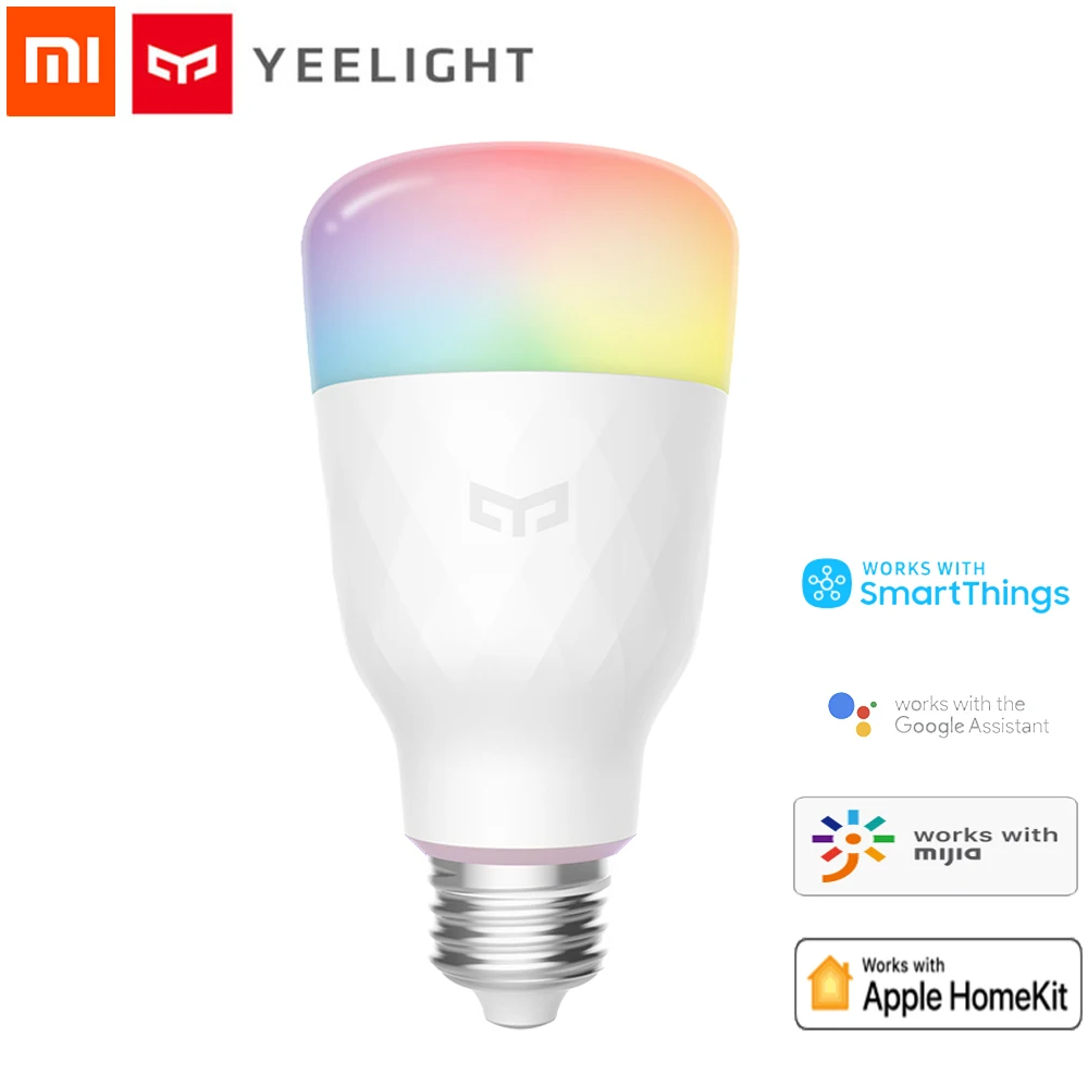 Умный светодиодный светильник Xiao mi jia Yeelight 1S YLDP13YL, цветной, 800 люменов, 8,5 Вт, E27, лимонная умная лампа для mi Home App, белый/RGB