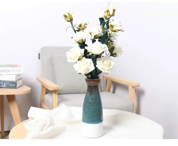 Керамическая ваза Кристин в скандинавском стиле Цветочная композиция для