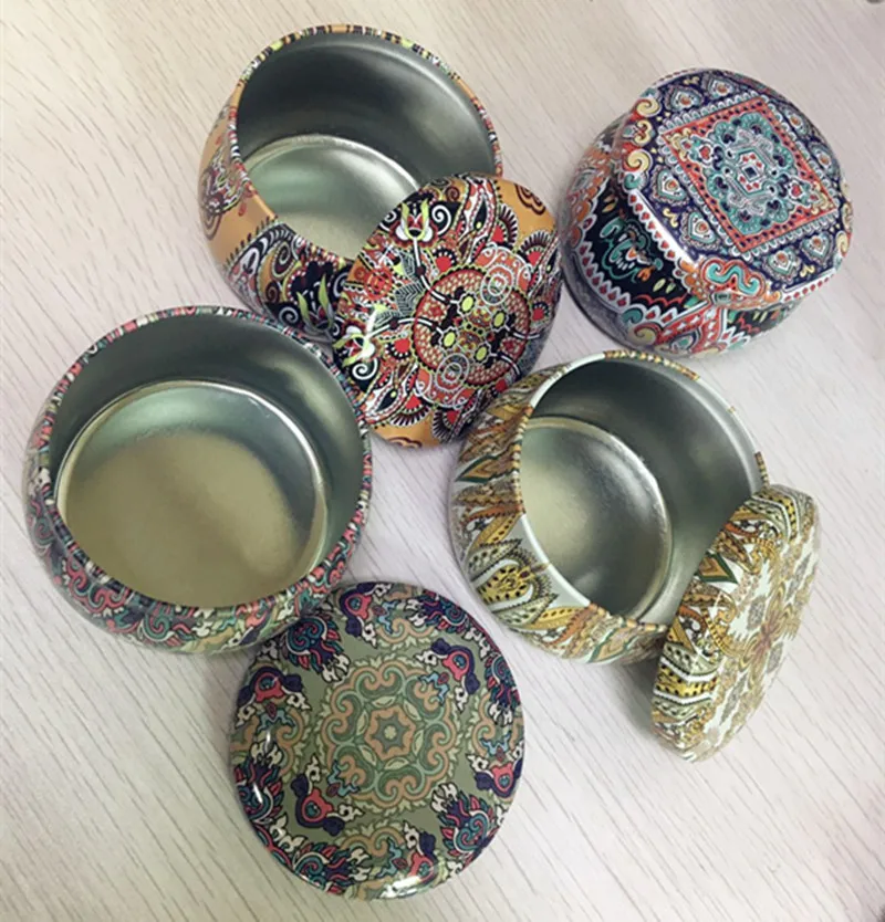 6 шт. винтажные металлические жестяные банки в форме барабана банка для свечей