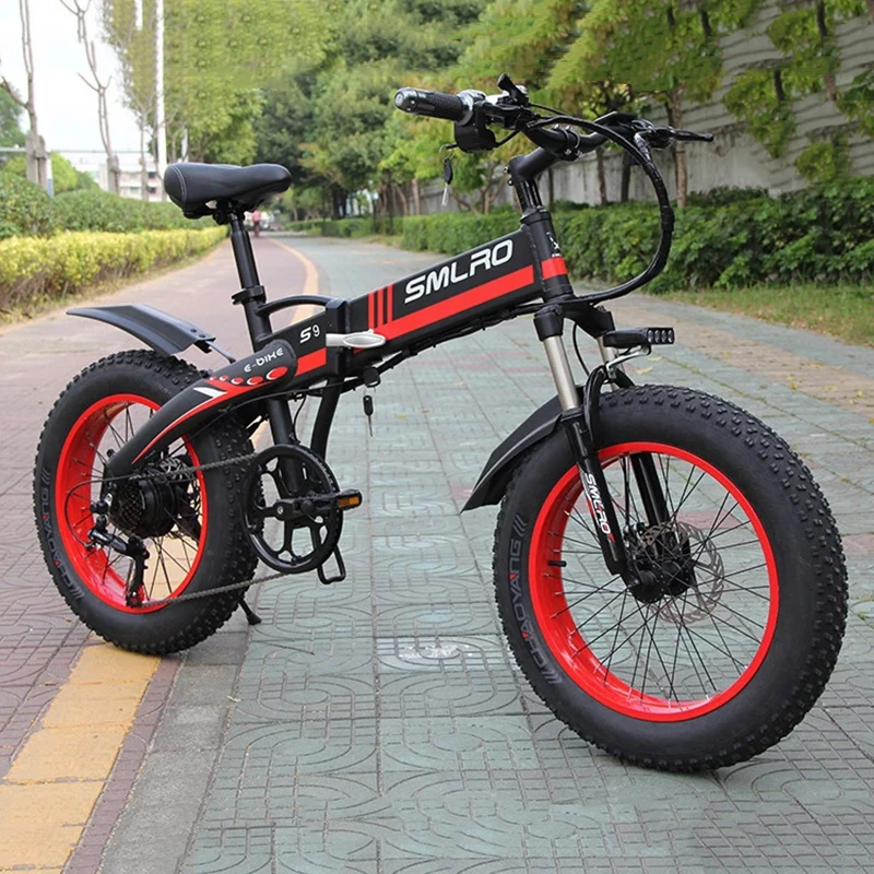 Электрический велосипед 20*4 0 дюймов алюминиевый складной 48V10AH 500 Вт Мощный с