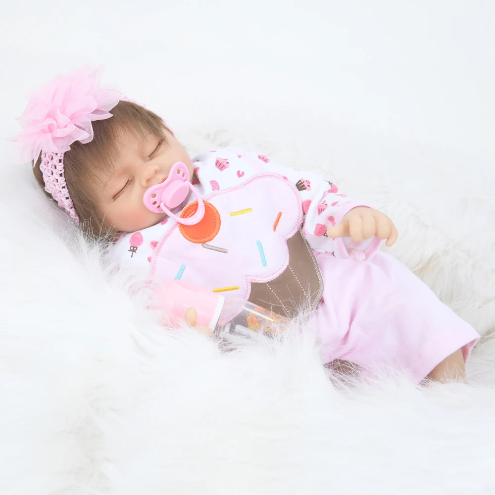 Новый Дизайн 50 см Экологичная PP Coton Кукла Reborn Baby Kid для сна Playmate Игрушки раннего