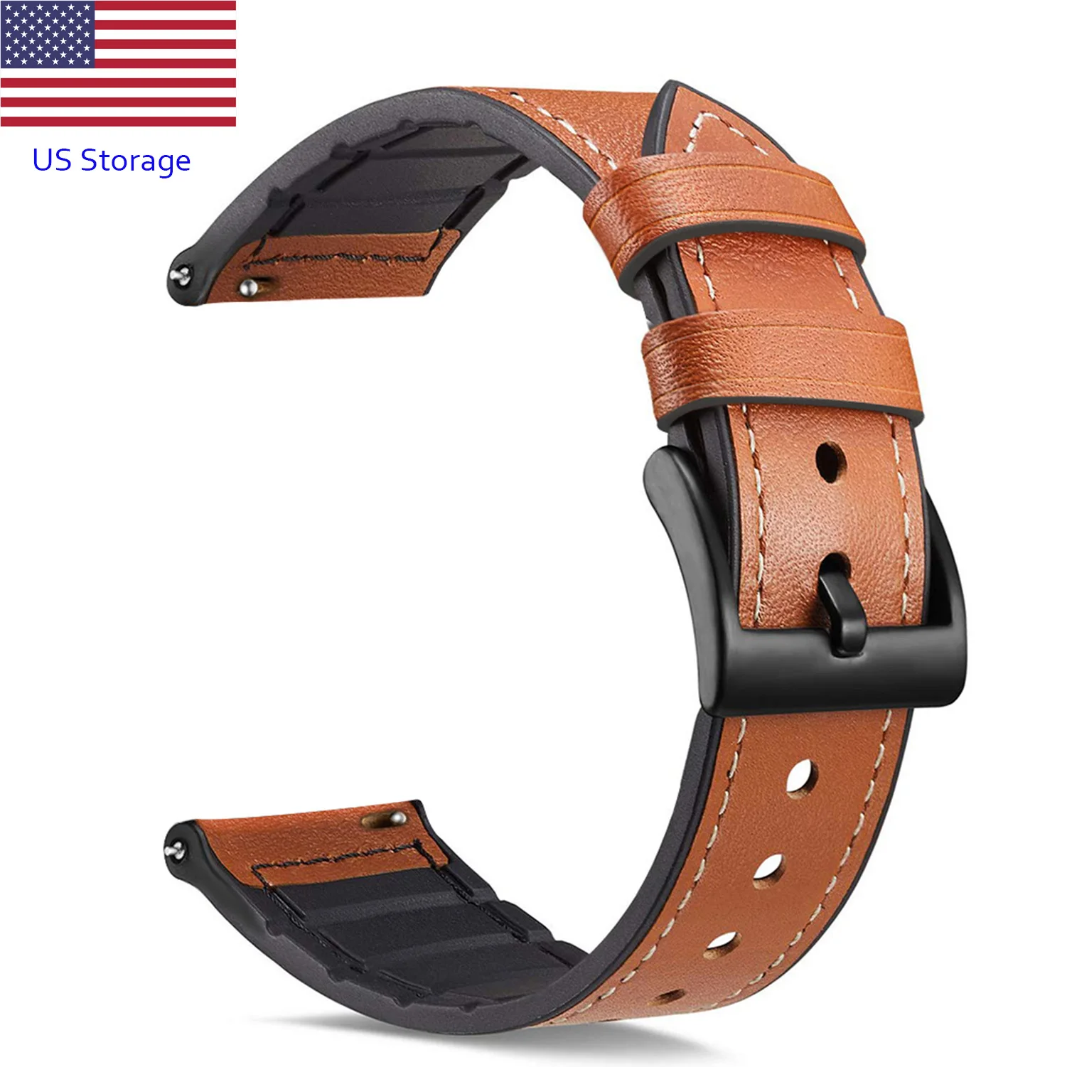 

Leather Replacement Watch Band Waterproof fo Leather Universal Watch Bands Quick Release Bands Ready Stock in US fast shipping