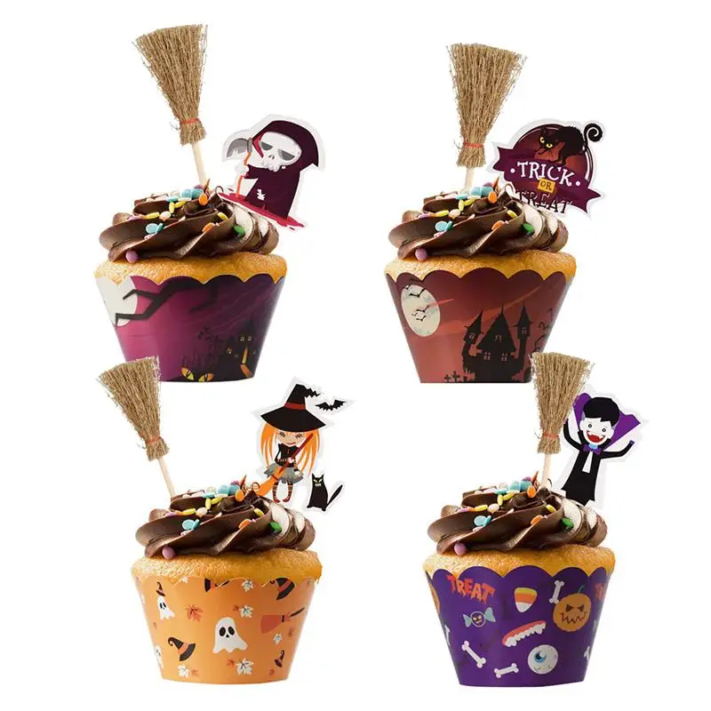 12 шт. метла ведьмы на Хэллоуин украшение для костюма игрушка мини из соломы торта