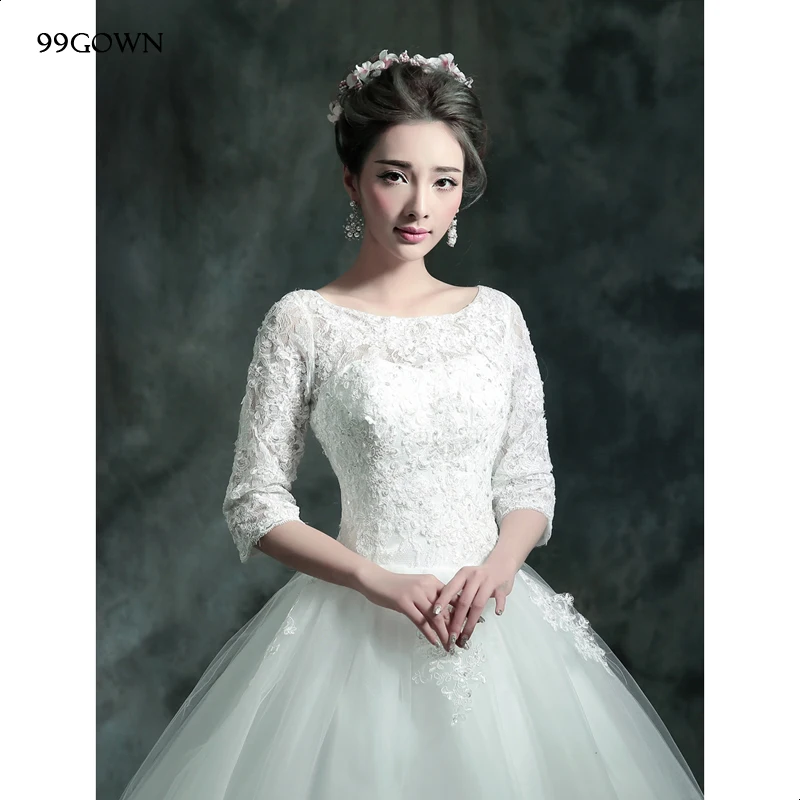 99GOWN атласное 1 линия Элегантное свадебное платье для женщин 2019 простое Тюлевое