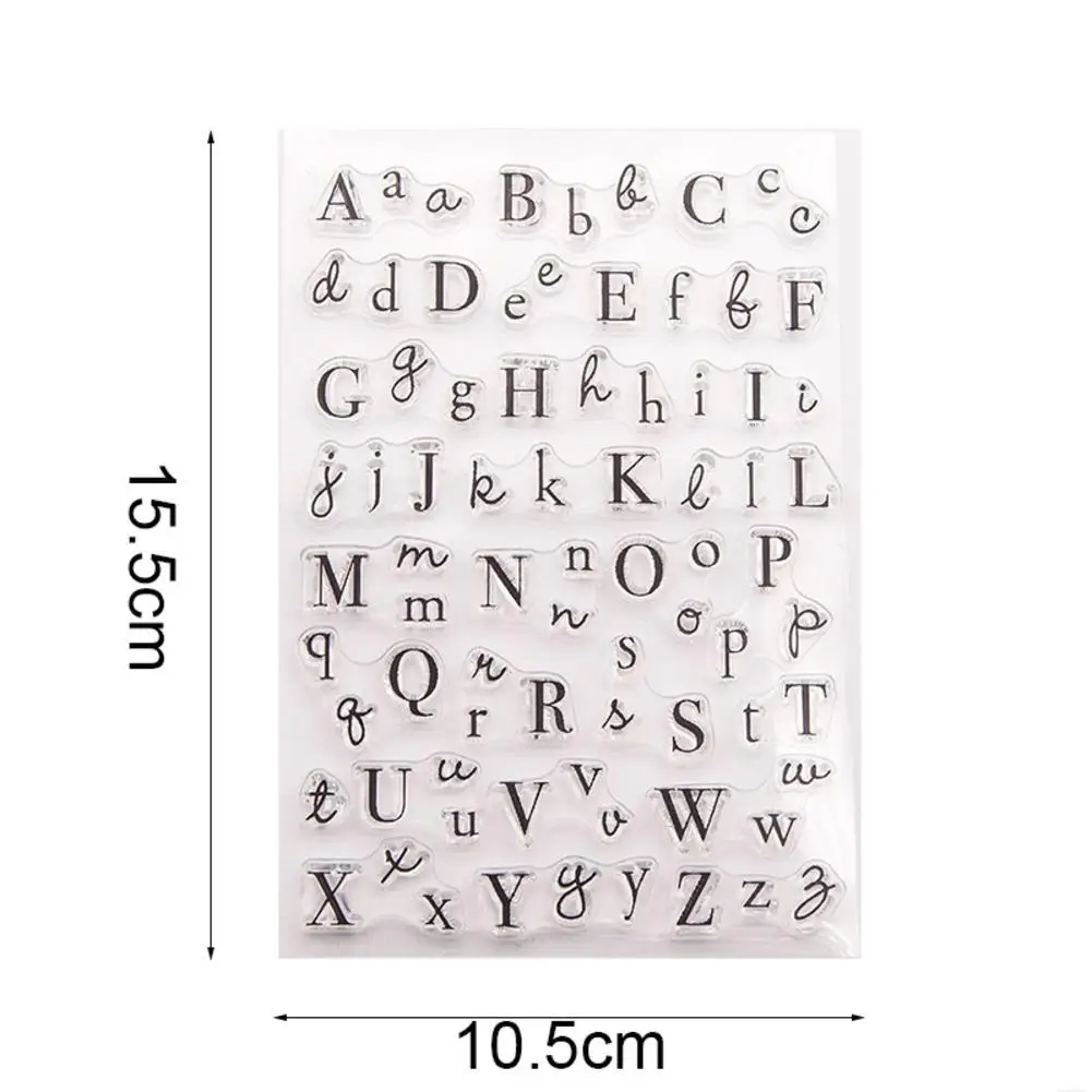 

1Pcs Clear Silicone Seal Uppercase And Lowercase Letters Handmade Stamps Transparent Craft Scrapbook Paper Gift Cake Decora F7K2