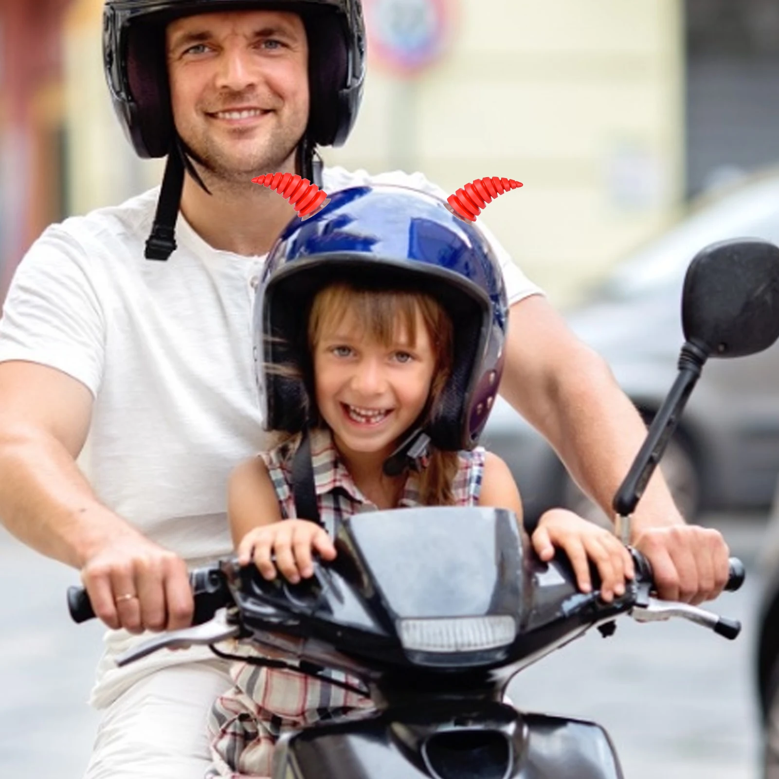 1 шт. автомобильный мотоциклетный шлем Дьявол Рог Мотокросс на все лицо