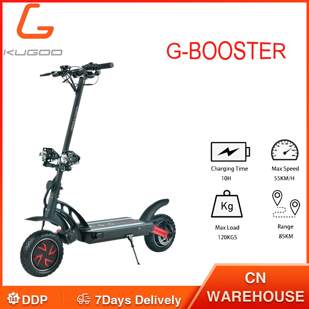 EU STOCK KUGOO G BOOSTER складной электрический скутер до 55 км/ч 10 дюймовая вакуумная шина