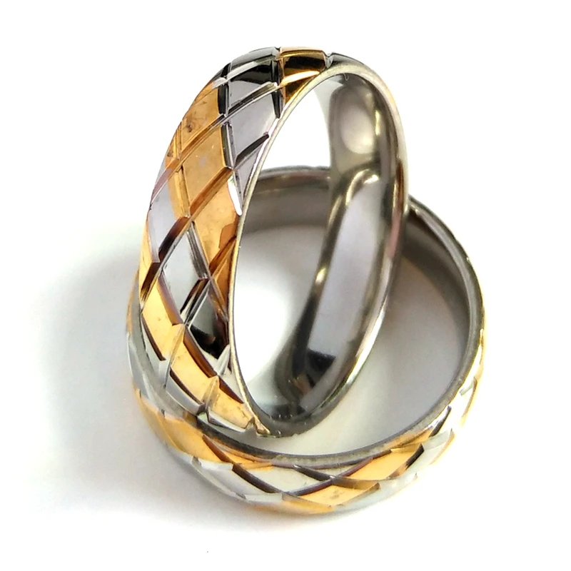 30 шт унисекс 6 мм Сетка Дизайн Нержавеющая сталь кольцо Высокое качество