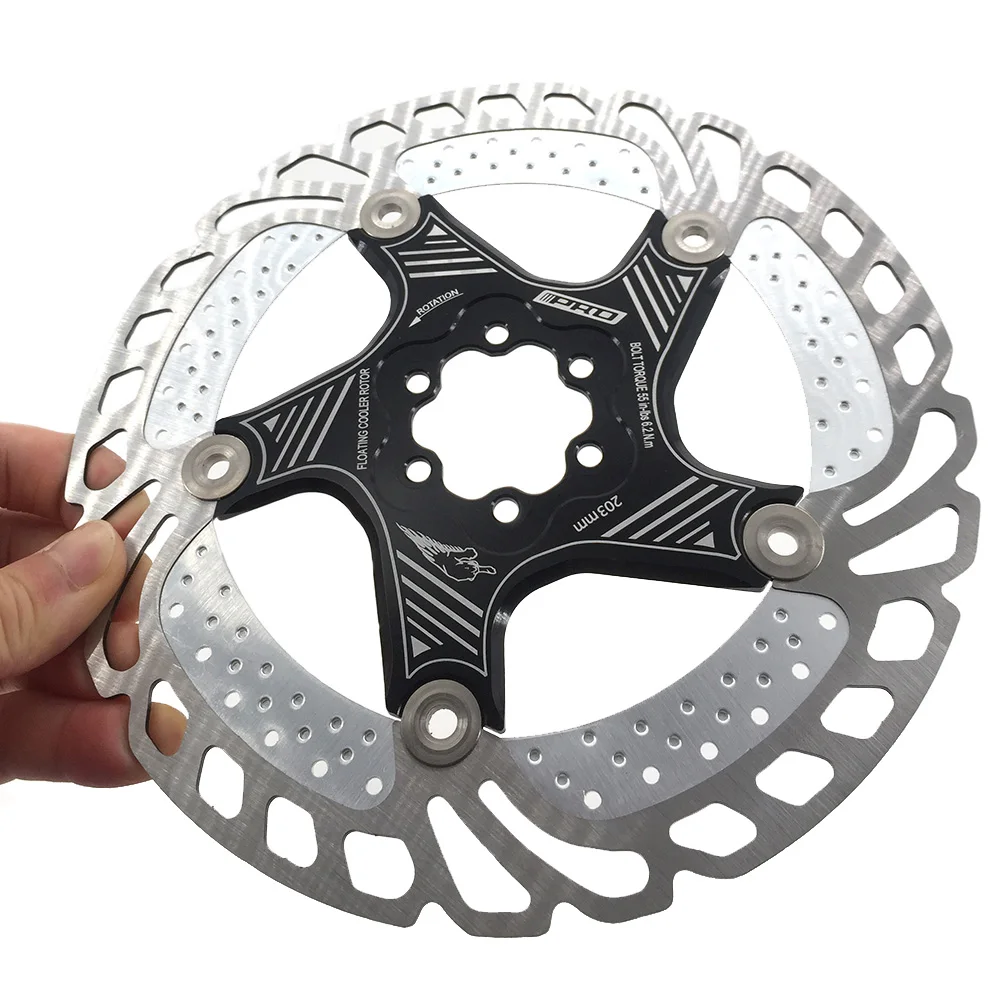 MTB DH горный велосипед охлаждающий тормозной ротор 140 мм 160 мм 180 мм 203 мм вниз холм плавающий велосипедный тормоз шесть ногтей дисковые роторы