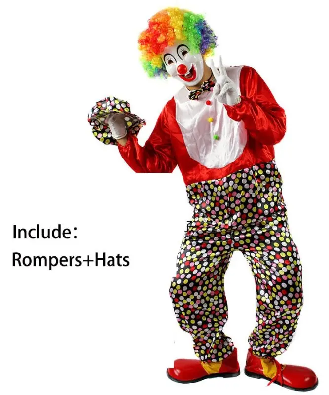 Взрослый костюм клоуна для косплея костюмы на Хэллоуин женщин и мужчин карнавала