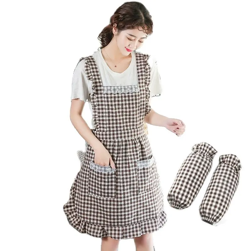 Фартук женский хлопковый водонепроницаемый маслостойкий для кухни Милая Талия