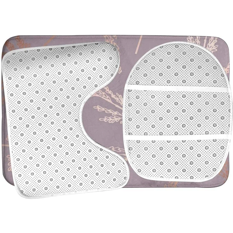 

Carpet mat 3 pieces non-slip bathroom rug coarse pile shower mat washing machine can be washed for living room office home