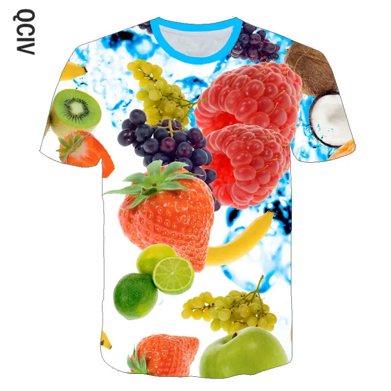

News Men/Women Fashion Summer Tees Streetwear Fruits Tops Cartoon Pineapple Print Round Neck Short Sleeve T-shirt