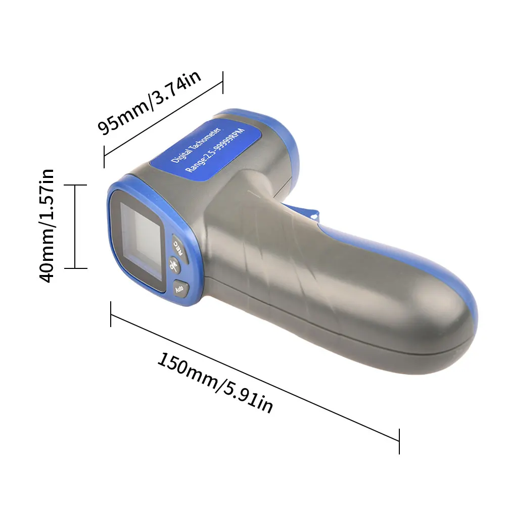 

Digital Tachometer Non-Contact Handeheld Motor Speed Gauge With Reflective Tape Laser Digital Tachometer Non-Contact New