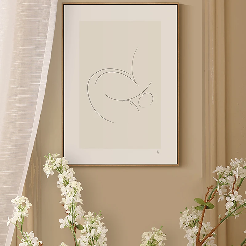 Современное украшение холст живопись черный белый постер и печать гостиная