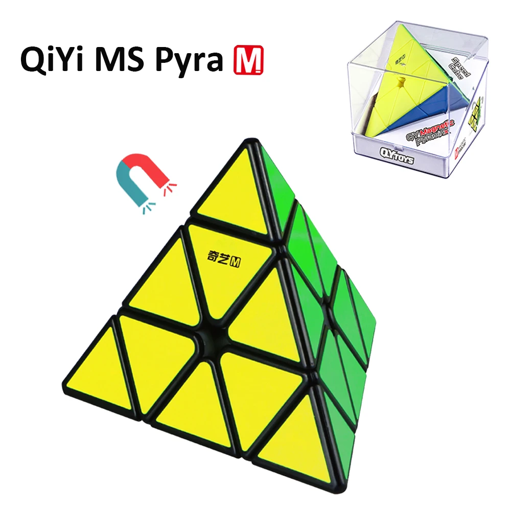 Пирамида QiYi Магнитный куб MoFangGe 3x3 pyra скоростной пряди WuQue наклейка s Наклейка