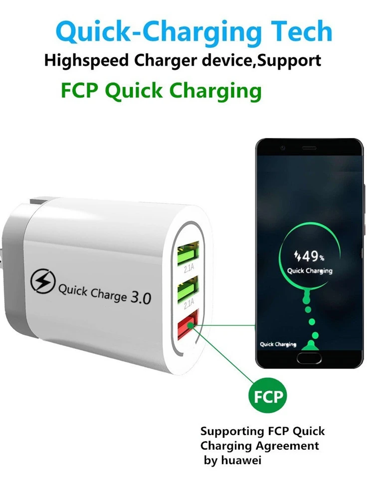 Quick Charge 3,0 USB зарядное устройство для huawei mate 30 Быстрая Зарядка адаптер для iPhone11 samsung S9 Xiaomi QC2.0 зарядное устройство для мобильного телефона