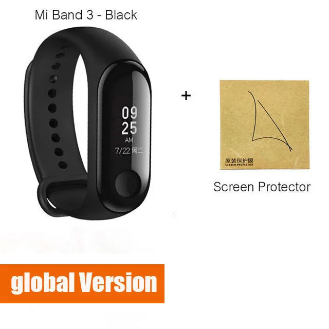 Mi 3 GB Version film Xiaomi mi band 3 mi Band 4 новейший музыкальный умный Браслет пульсометр фитнес 135 мАч 3 Цвета экран Bluetooth 5,0 - Цвет: Mi 3 GB Version film