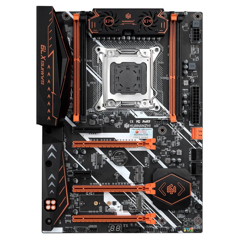 Материнская плата HUANANZHI Deluxe X79 CPU RAM Combo M.2 NVMe SSD слот WIFI Порт Intel Xeon E5 2687W V2 4*16G 64G 1866 RECC