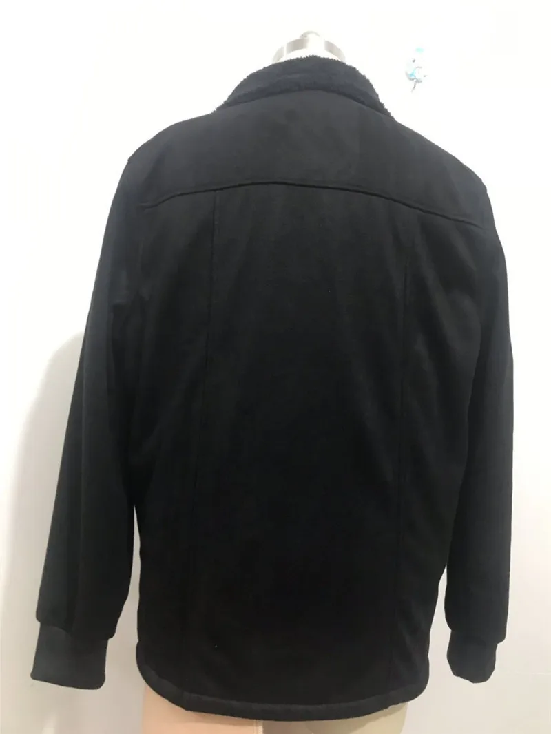 

Winter Men's Faux Leather Jackets Coats Fleece Lined Warm Thicken Faux Fur Overcoat Outerwear