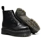 Size34-41 женские мотоциклетные ботинки на массивном каблуке; Сезон осень; Коллекция 2021 года; Модные армейские ботинки с круглым носком на шнуровке; Женская обувь