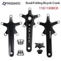 prowheel road bicycle crankset 110130bcd 170 172 5mm crank with bb bottom bracket aluminum alloy cranks folding bicycle cranks