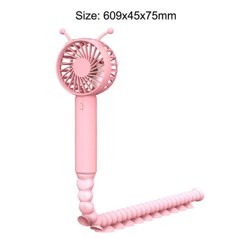 

Suction Cup Neck Fan USB Rechargeable 3 Speed Flexible Fan for Stroller Car Desk