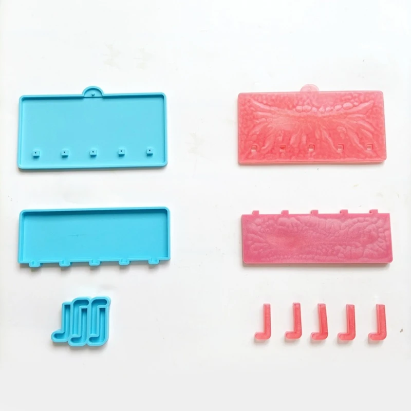 

45BC 1 Set Home Wall Hanging Hook Epoxy Resin Mold Small Items Tote Bag Key Towel Hanger Silicone Mould DIY Crafts Mold