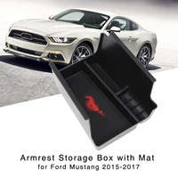 armrest storage box for ford mustang 2015 2016 2017 interior center console organizer glove holder tray