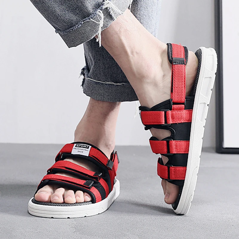 Сандалии пляжные для мужчин и женщин Брендовые повседневные туфли на плоской