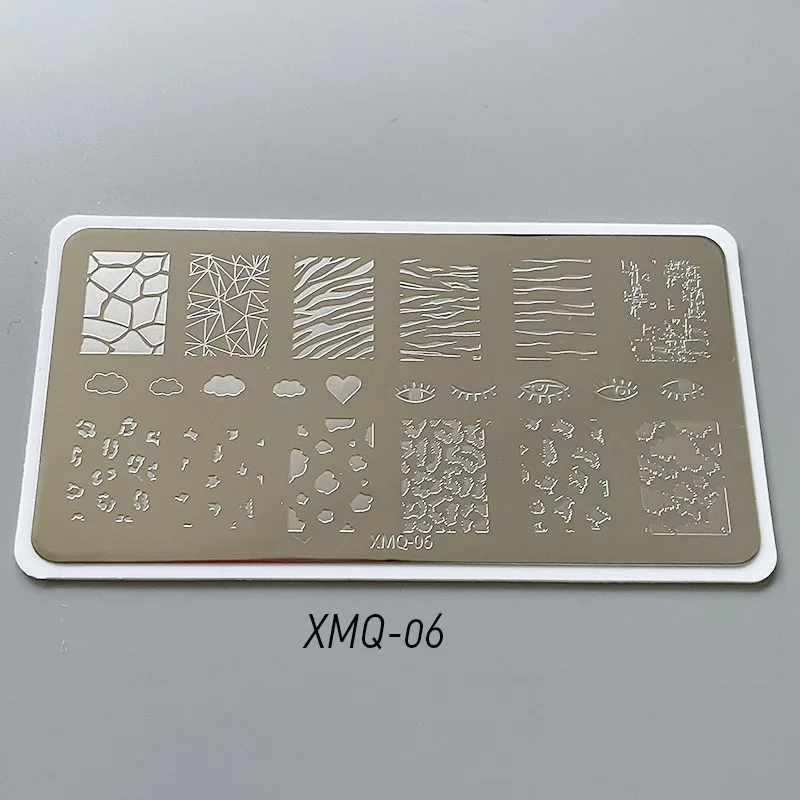 Набор для ногтей XMQ Steel пластины штамповки Леопардовый принт 6 х12 см | Красота и