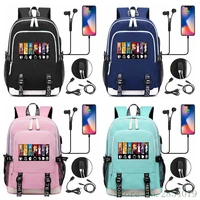 the seven deadly sins usb backpack laptop bags fashion men women outdoor travel shoulder bags boys girls schoolbag bookbag