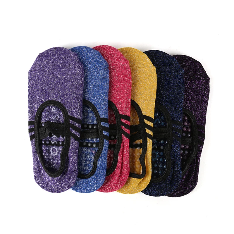 Носки для йоги женщин Пилатес чистый балет носки Нескользящие без скольжения