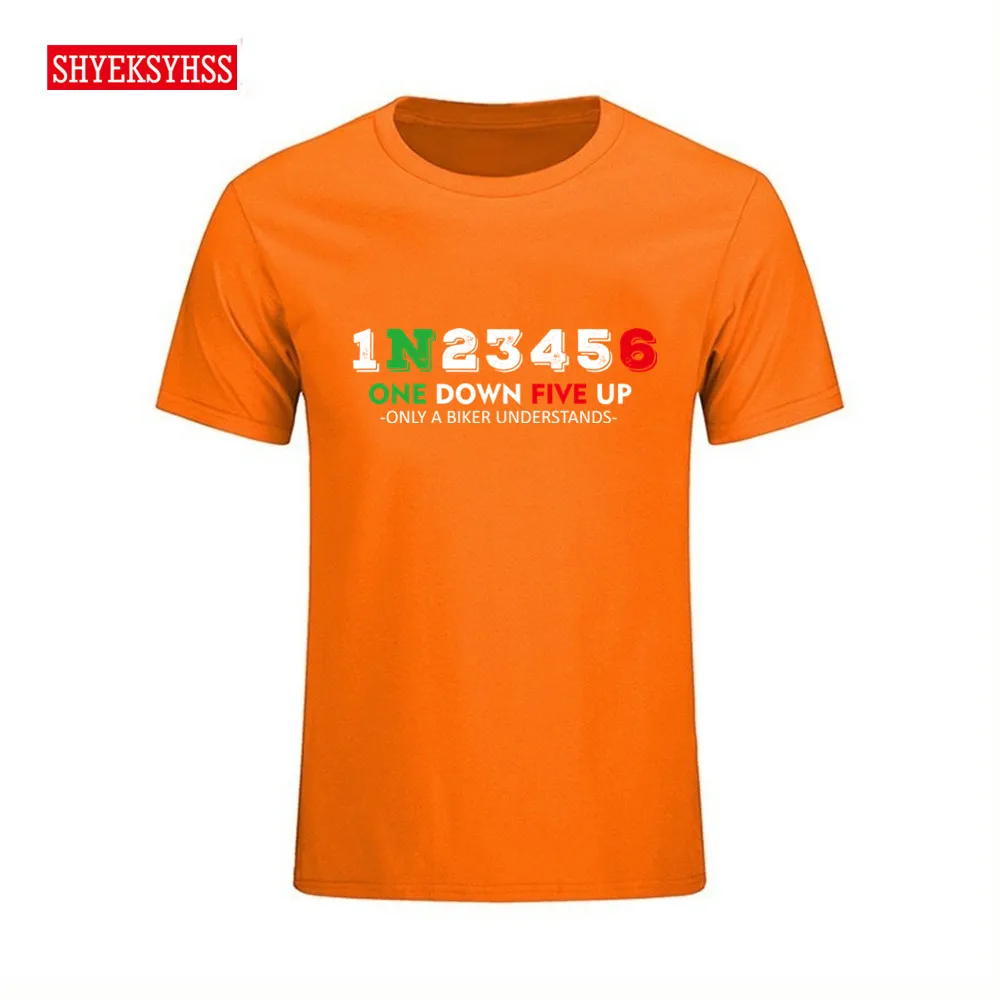 

1N23456 Motorcycle T Shirt Father's Day Present Funny Birthday Gift For Men Daddy Father Husband O Neck Cotton T-Shirt Tshirt